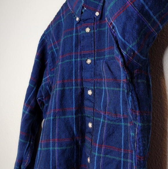 Pendleton 100% Virgin Wool Flannel Plaid Button Down Shirt Size Large - Picture 9 of 12